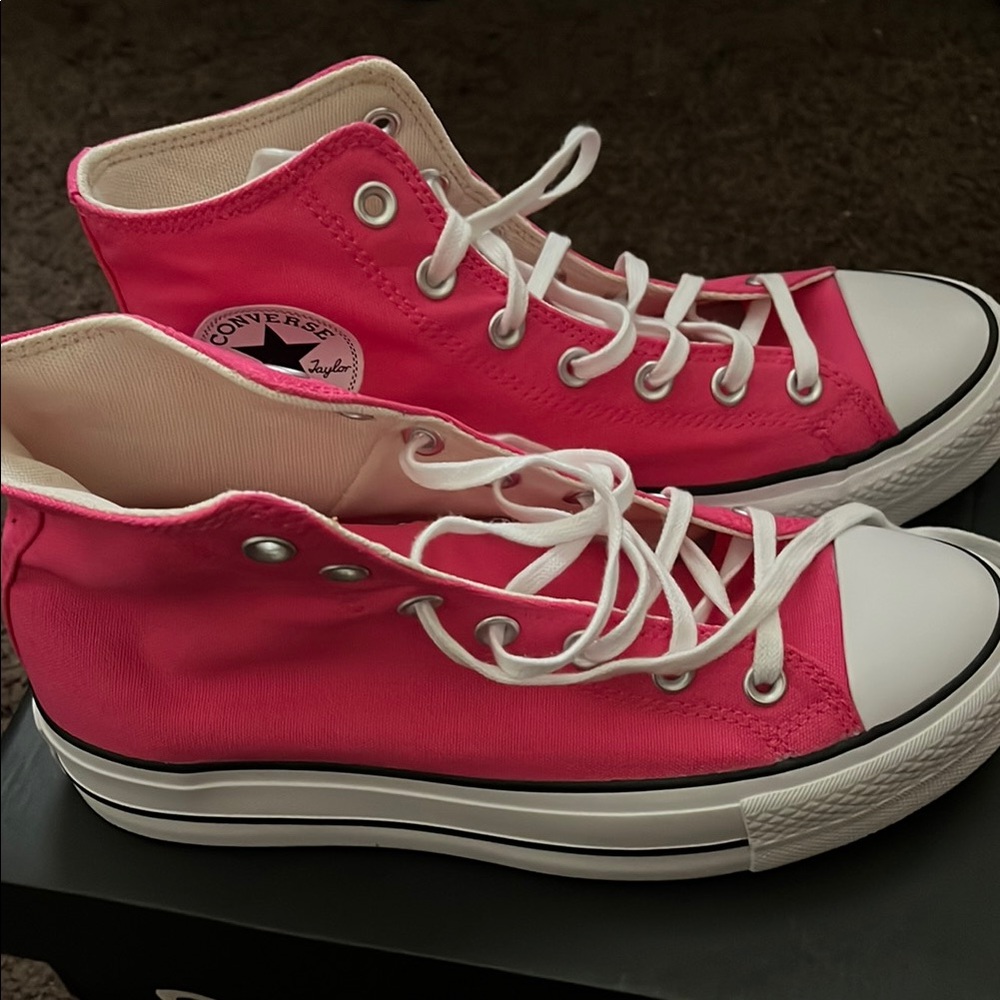 Converse Pink High-Top Sneakers Canvas